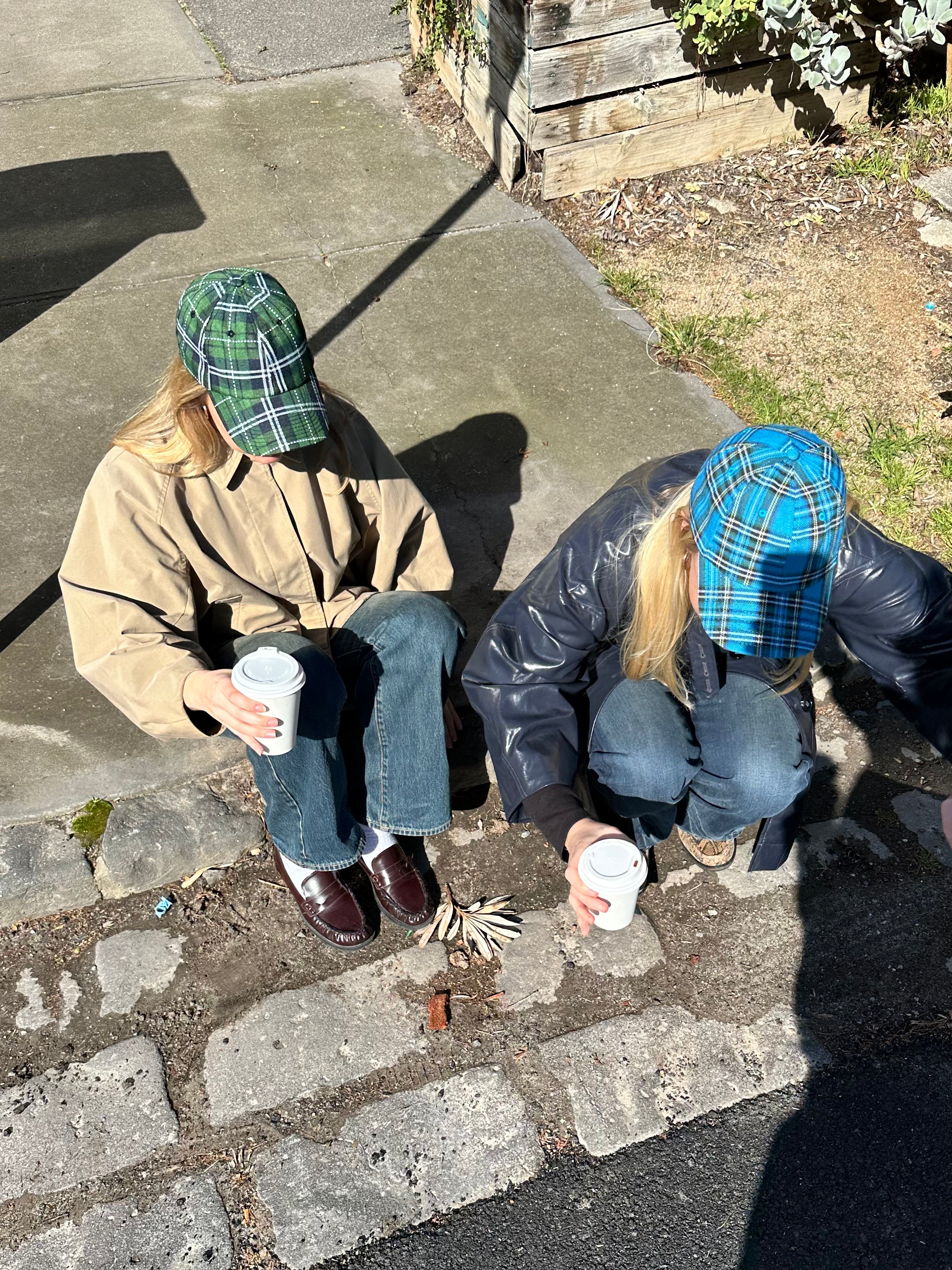 Green Plaid cap