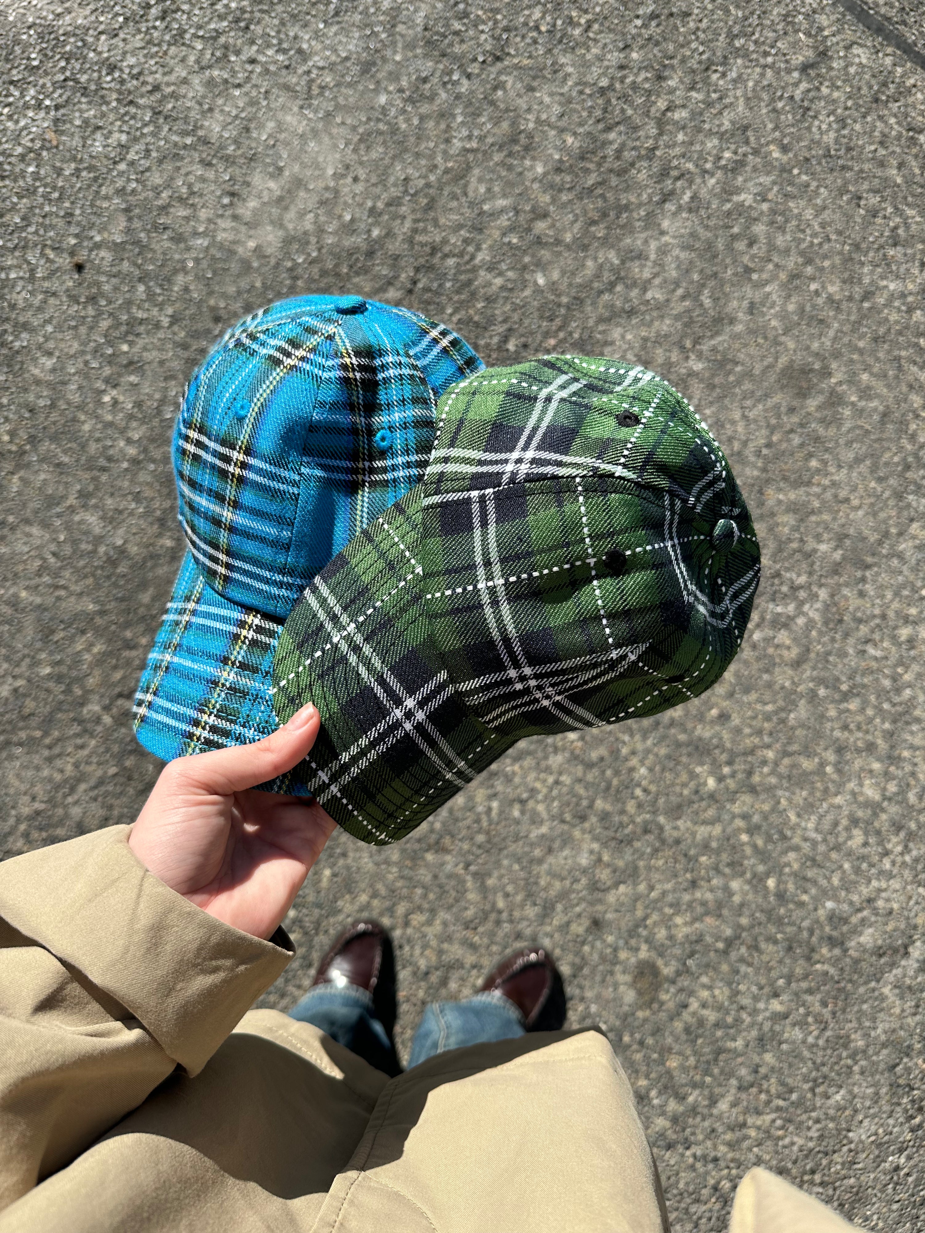Green Plaid cap 