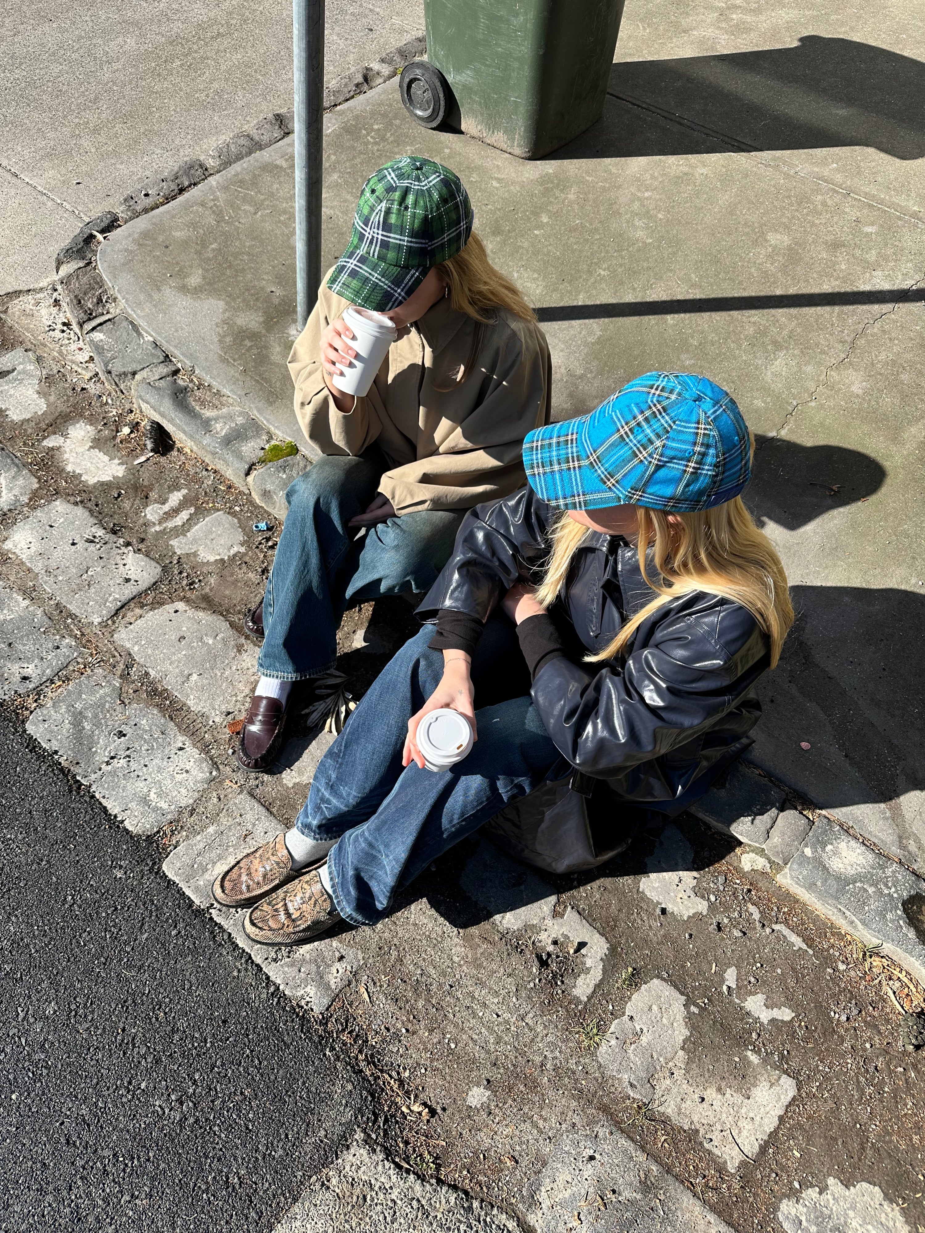Blue Plaid Cap