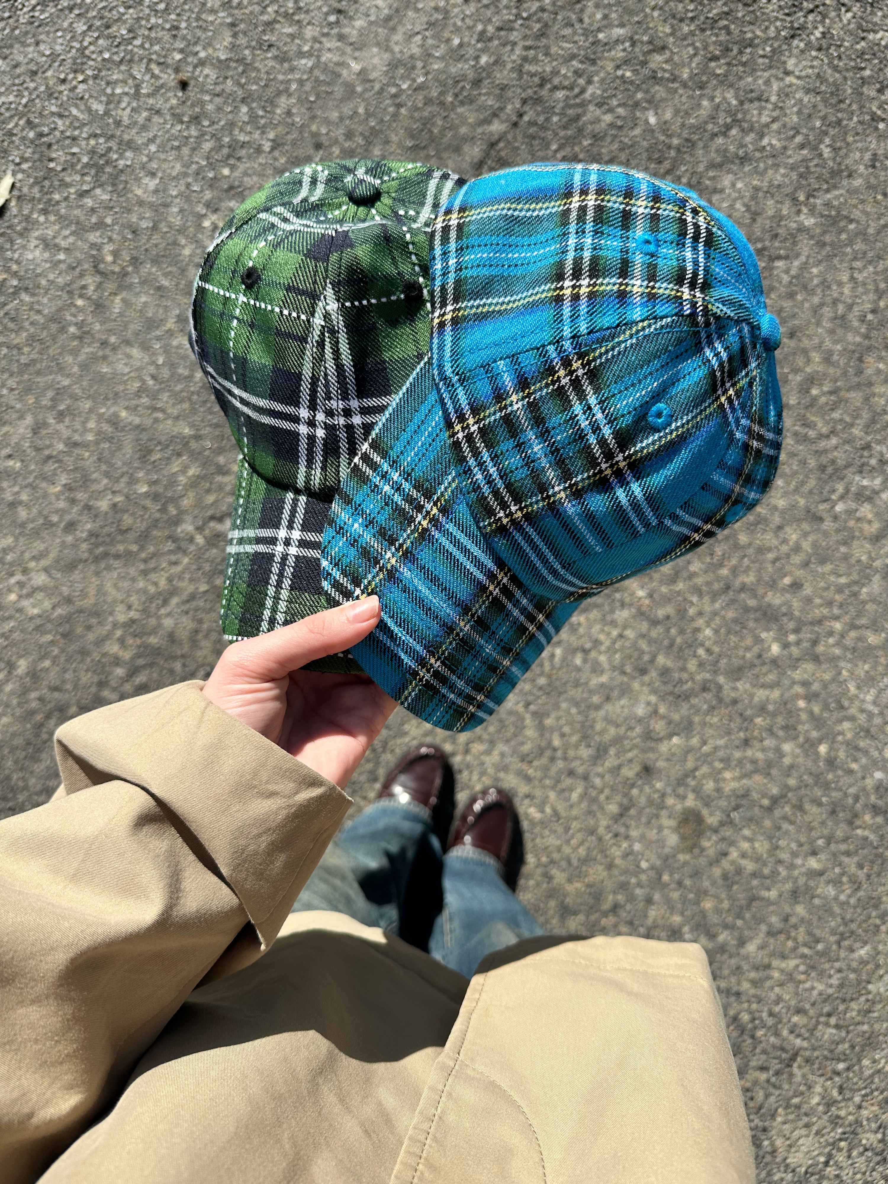 Blue Plaid Cap